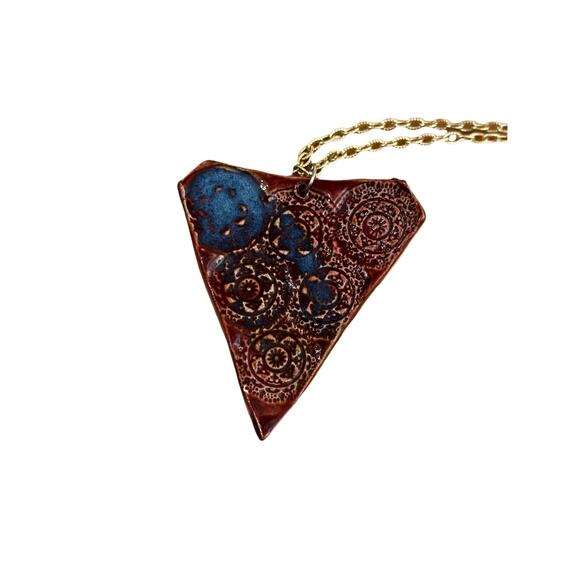 Ceramic Shard Pendant Necklace - Picture 4 of 7